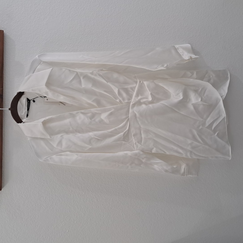 Zara White Silk Dress
